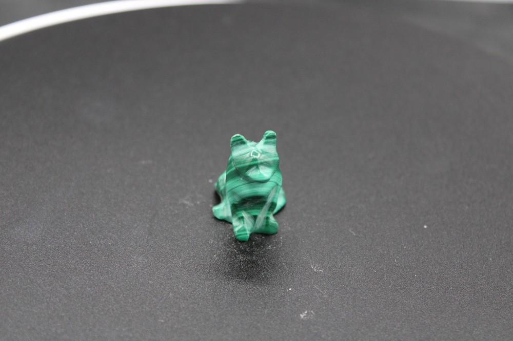 Malachite Cat Figures