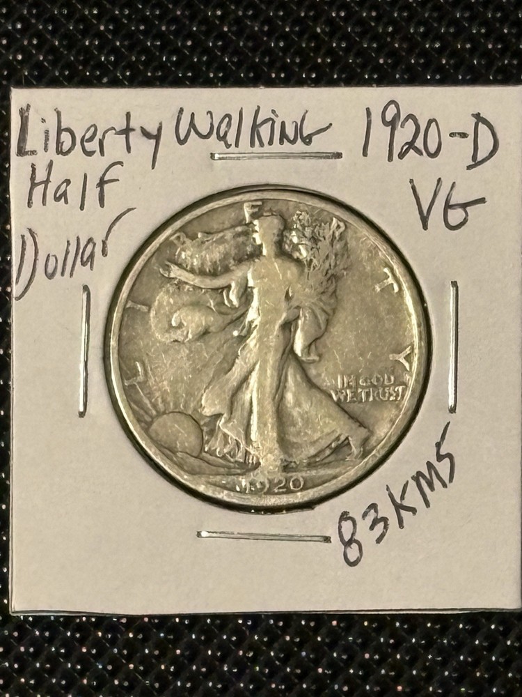 1920-D Liberty Walking Half Dollar  VG