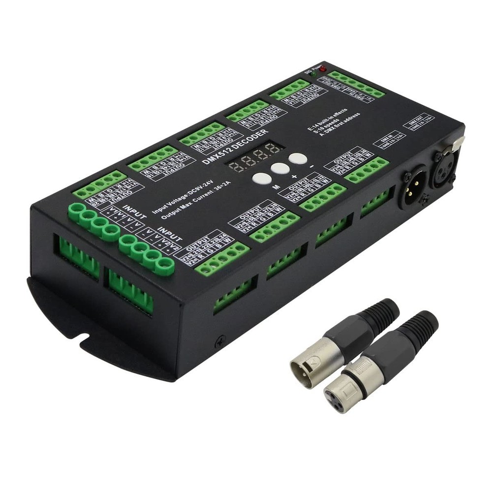 AKEPO 36CH DMX RGBW LED Digital Display Decoder, DMX512 Controller for RGBW LED