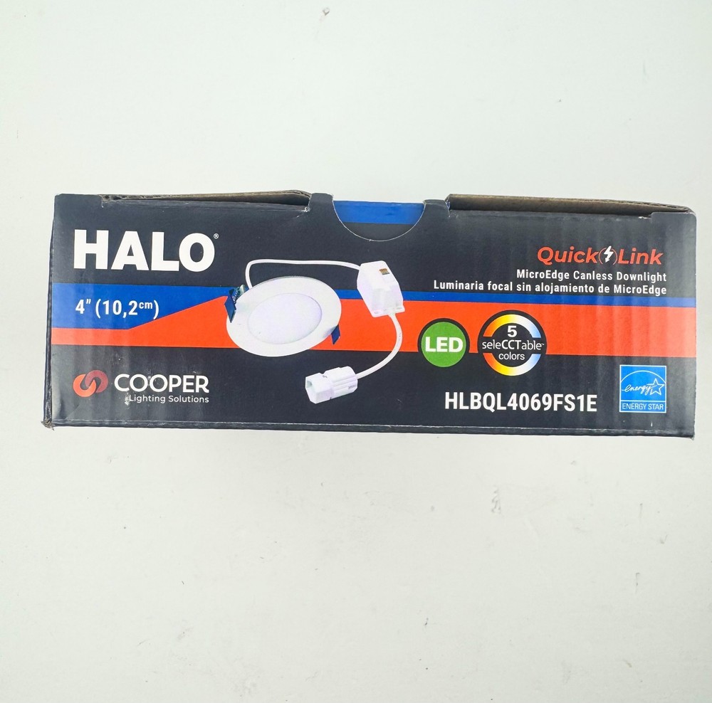 HALO QuickLink 4 inch CCT 3000K LED Canless Low Voltage Downlight Dimmable. New