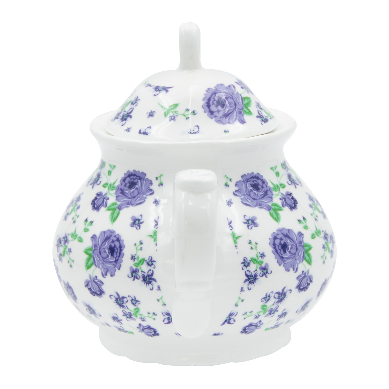 Lavender Field Floral Pattern Ceramic Teapot 32oz