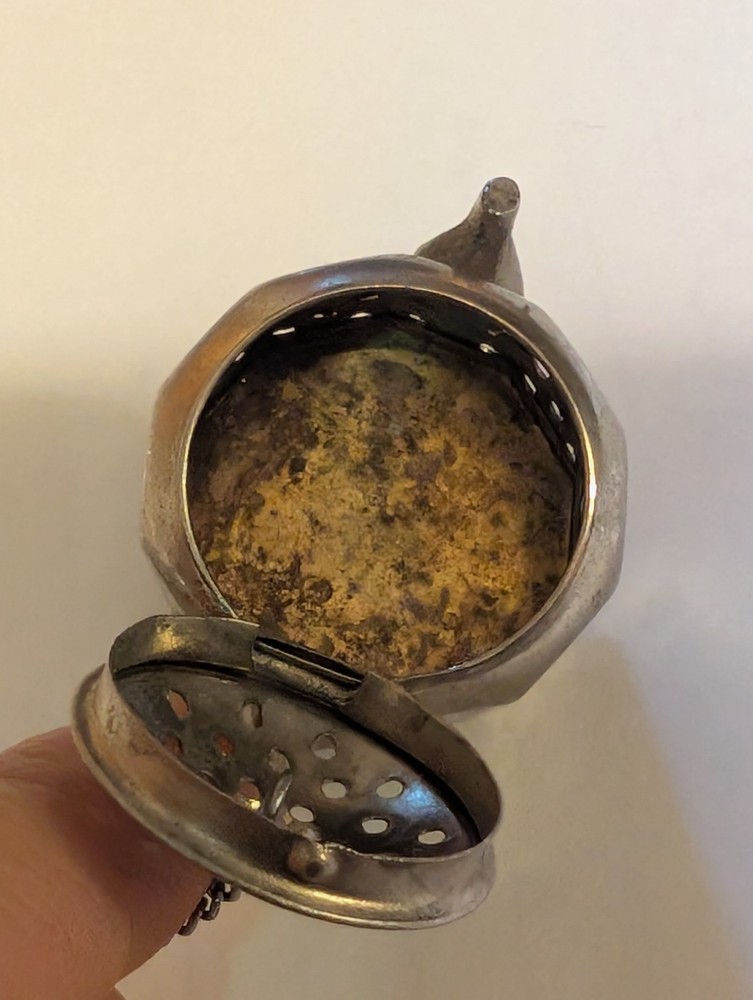 Vintage Silverplate Teapot Tea Strainer/Diffuser Made in Japan