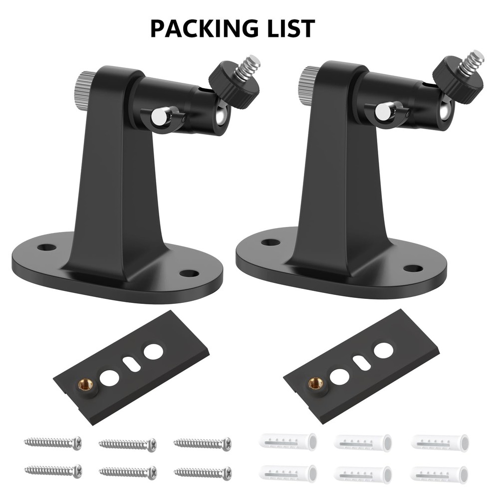 2Pack Adjustable Mounting Bracket for Spotlight Cam Plus/Pro (Battery) Black