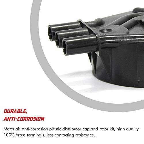 Ignition Distributor Cap and Rotor Kit Compaitble with 4.3L Distributor Cap