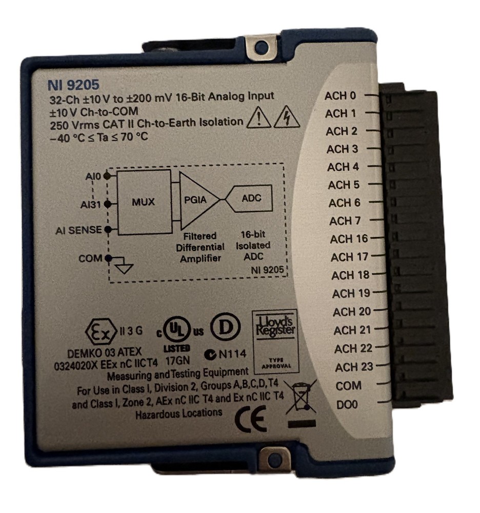 National Instruments NI 9205 Analog Input Module, 32 Channel Spring Terminals