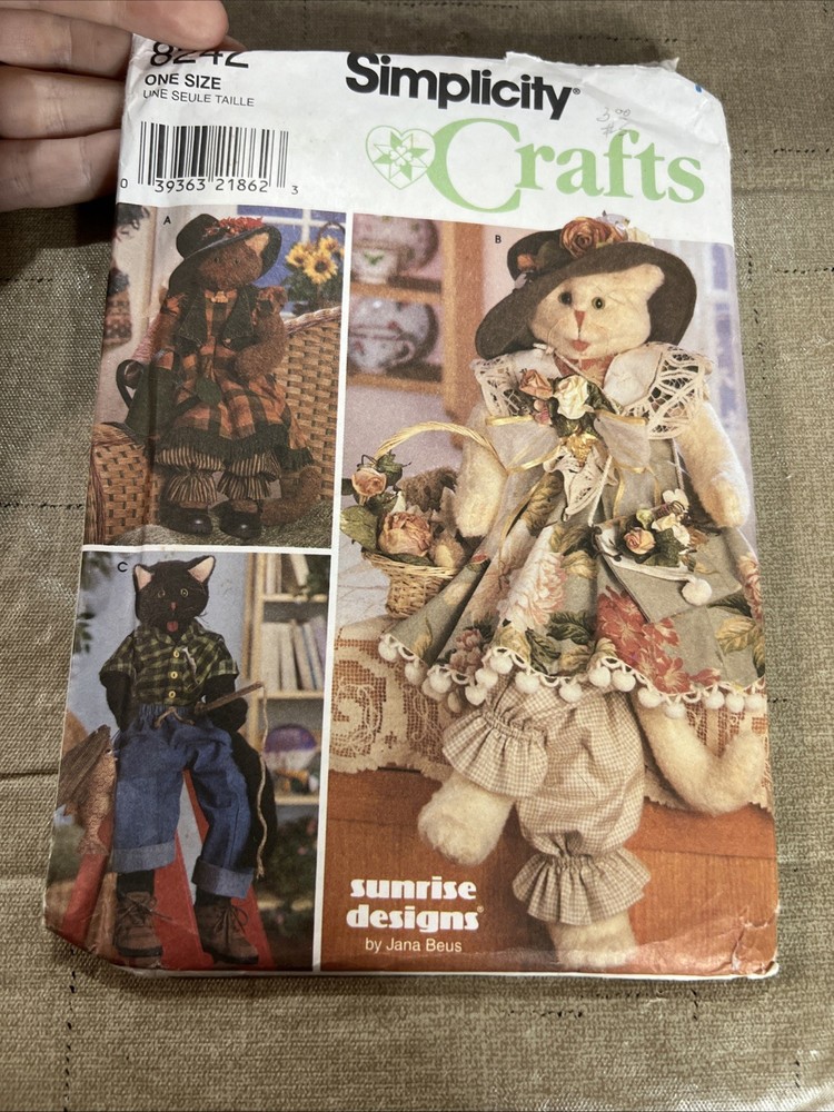 VTG Lot Patterns CRAFTS Transfer Bears Stuffed Plush Mixed