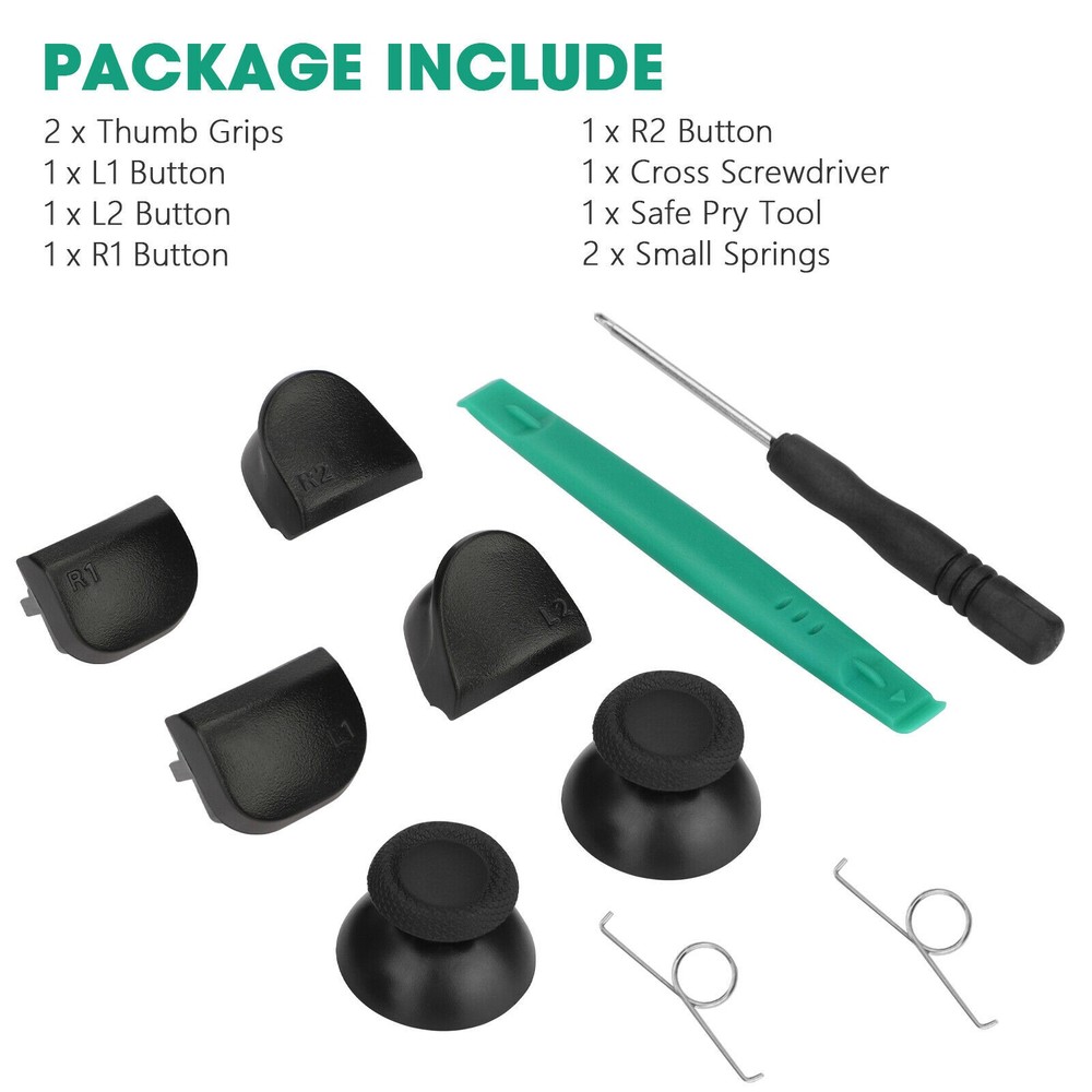 10 in 1Thumb Grip Buttons Pry Tool Replacement Kit For Sony PS5 V1 Controller