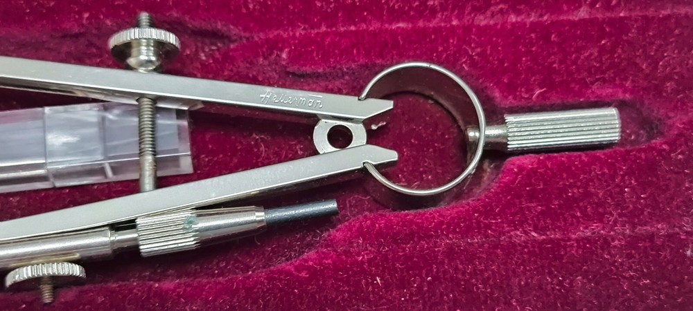 Vintage Masonic Masons G2B compass technical drawing set