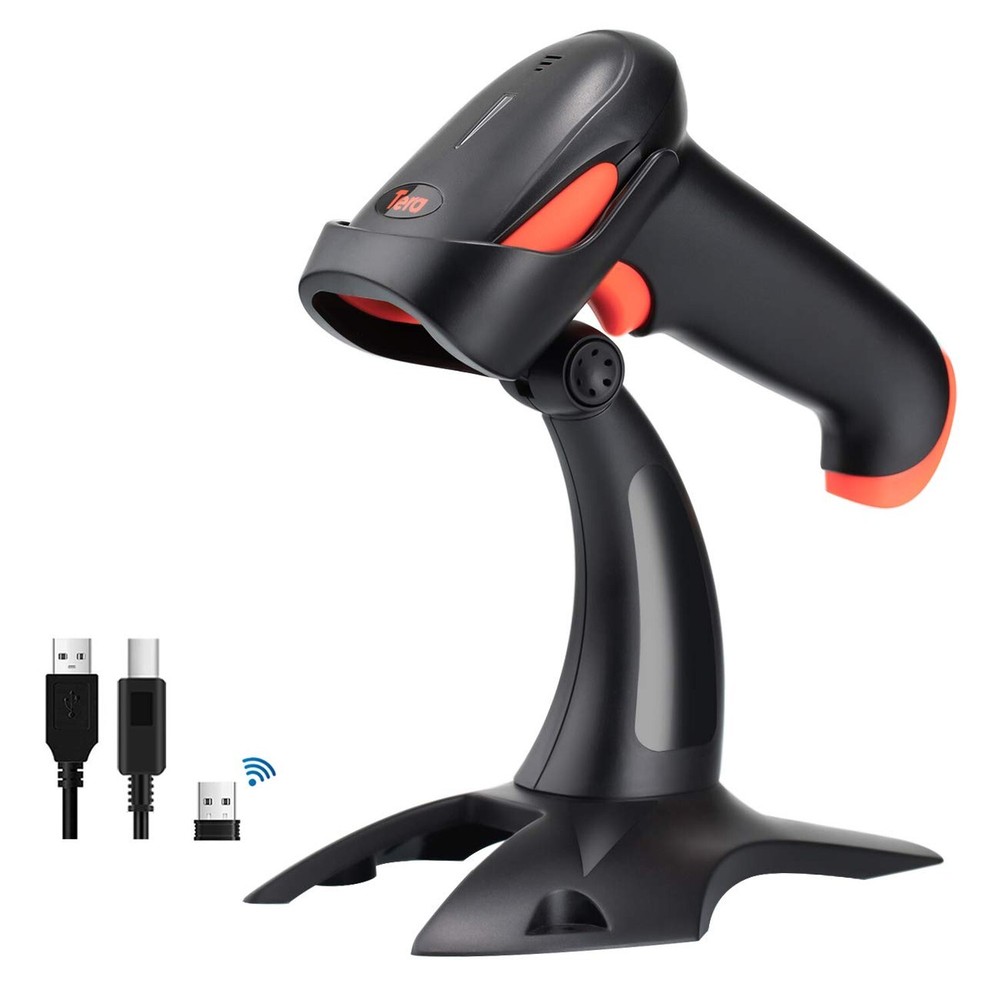 Tera Wireless 2D QR Barcode Scanner with Stand, 3 in 1 Compatible with Blueto...
