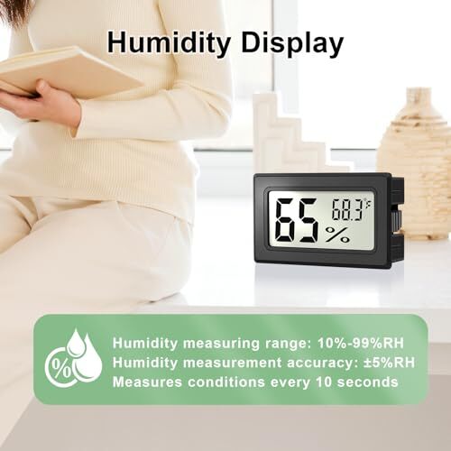 6-Pack Mini Hygrometer Indoor Humidity Meter, Mini Digital Thermometer