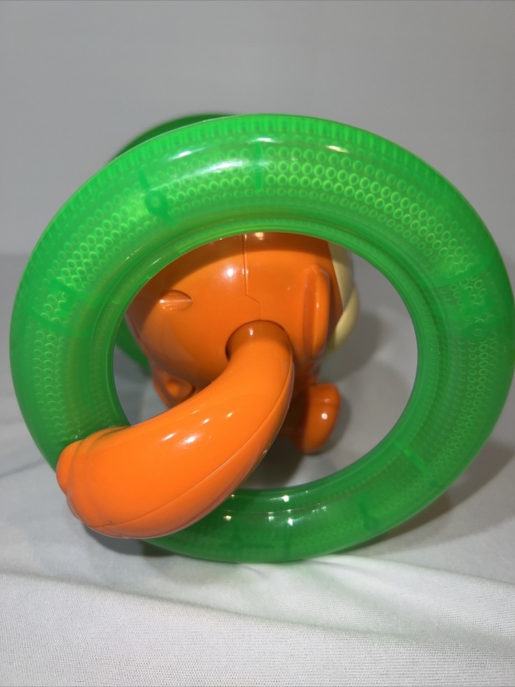 Bright Starts Light Up & Roll Orange Monkey Crawling Developmental Toy EUC