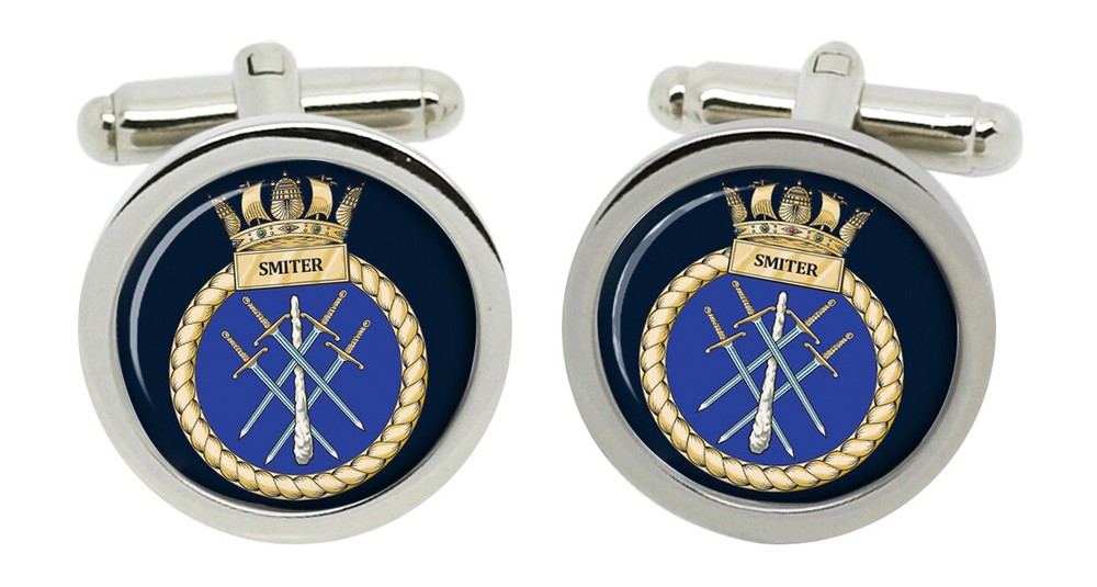 HMS Smiter, Royal Navy Cufflinks in Box