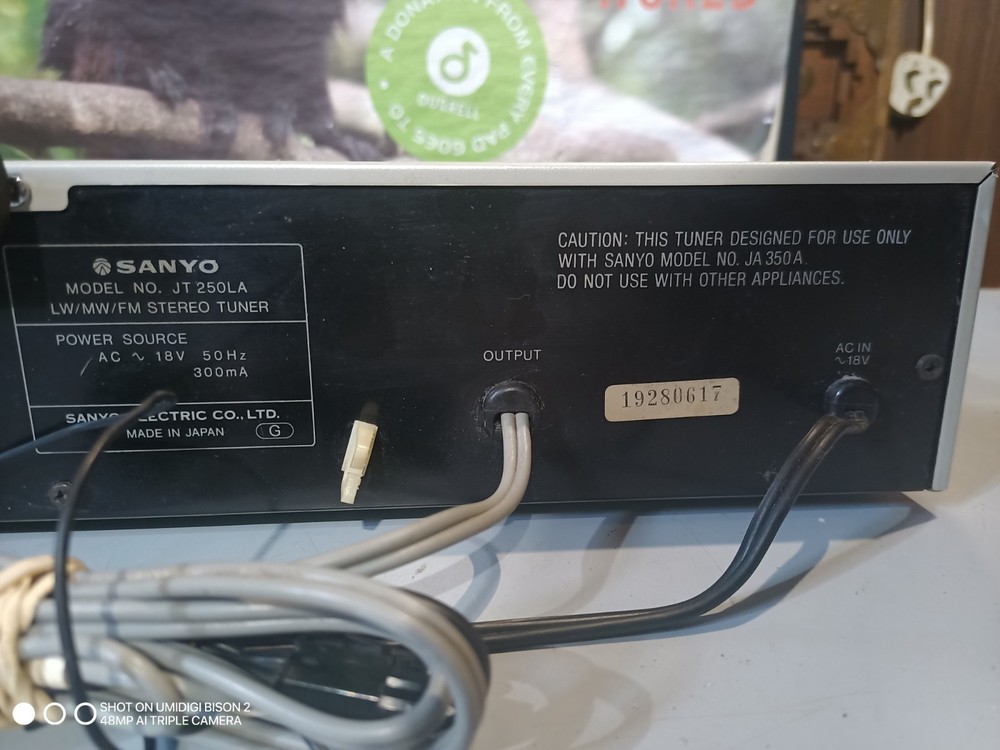 SANYO JT 250LA Tuner from HiFi Stack Separate Silver 07-03