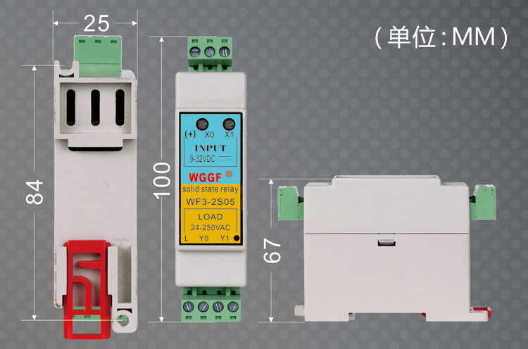 220V rail type DC control AC WF3-2S05 2-channel