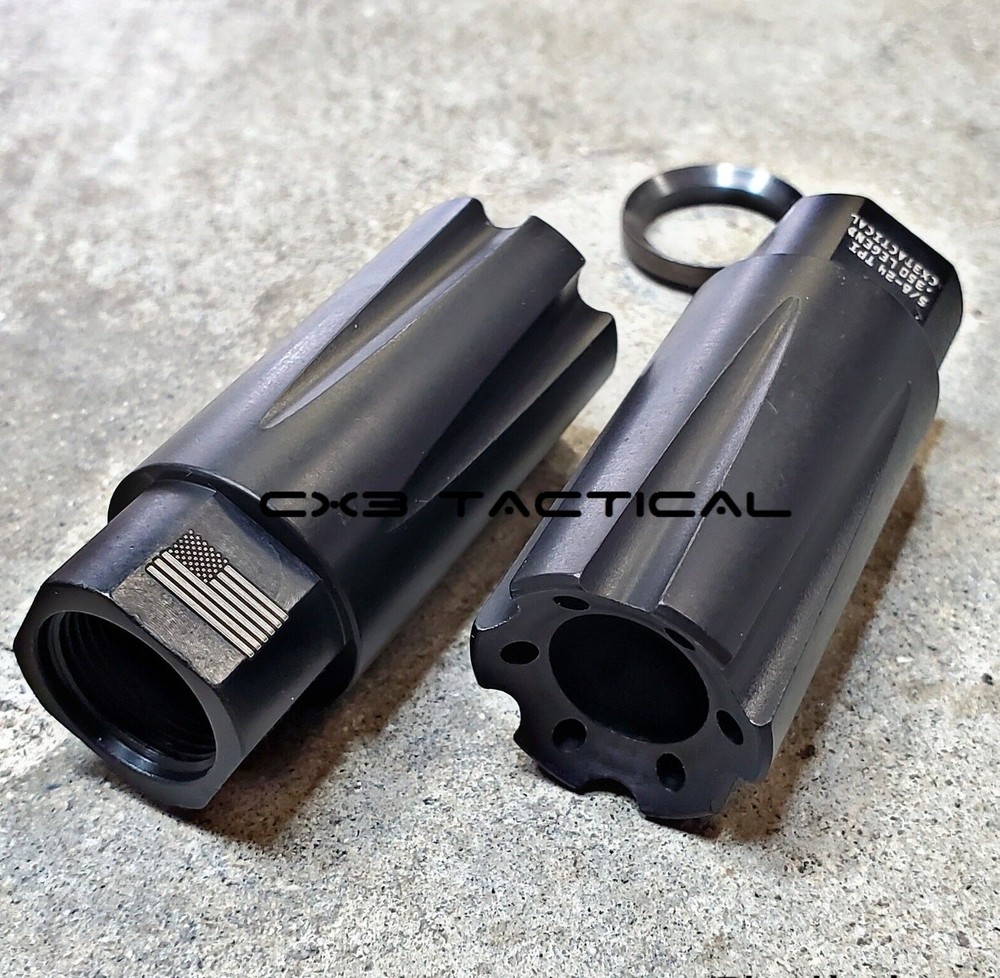 350 Legend Muzzle Brake Linear Compensator 5/8-24 TPI Black Nitride .350 Legend