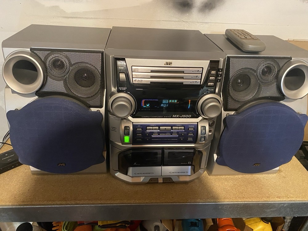 JVC MX-J500 Hi-Fi Compact Component System Cassette Deck 3CD