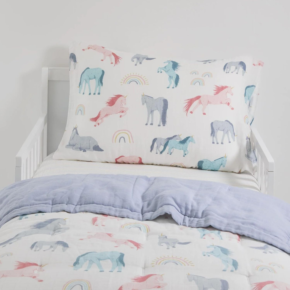 Toddler Bedding 3-Piece Set | Includes Comforter, Crib Sheet & Pillowcase | Soft