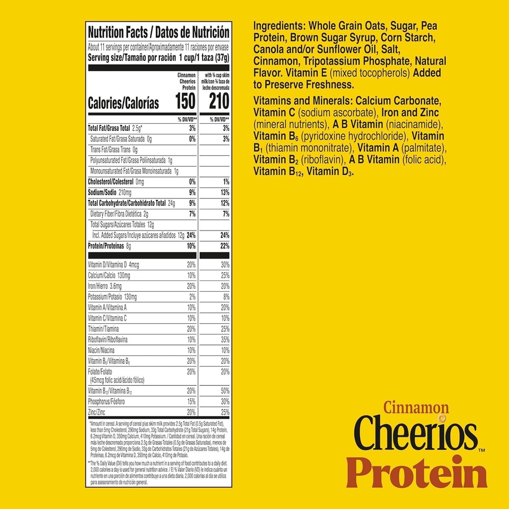 Protein Cereal, Cinnon, Protein, Fily Size