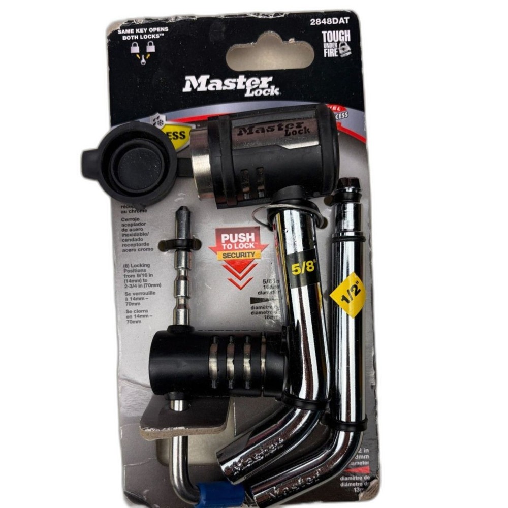 Master Lock 2848DAT Receiver & Coupler Lock Set – Trailer Security