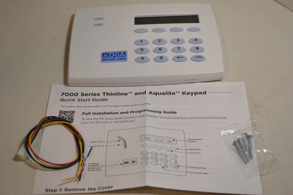 DMP 7160-WDGA Thin LCD Keypad White DGA