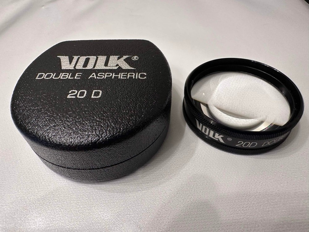 Volk 20D (dptr) Double Aspheric Lens, Ophthalmology/Optometry, Clear, with Case