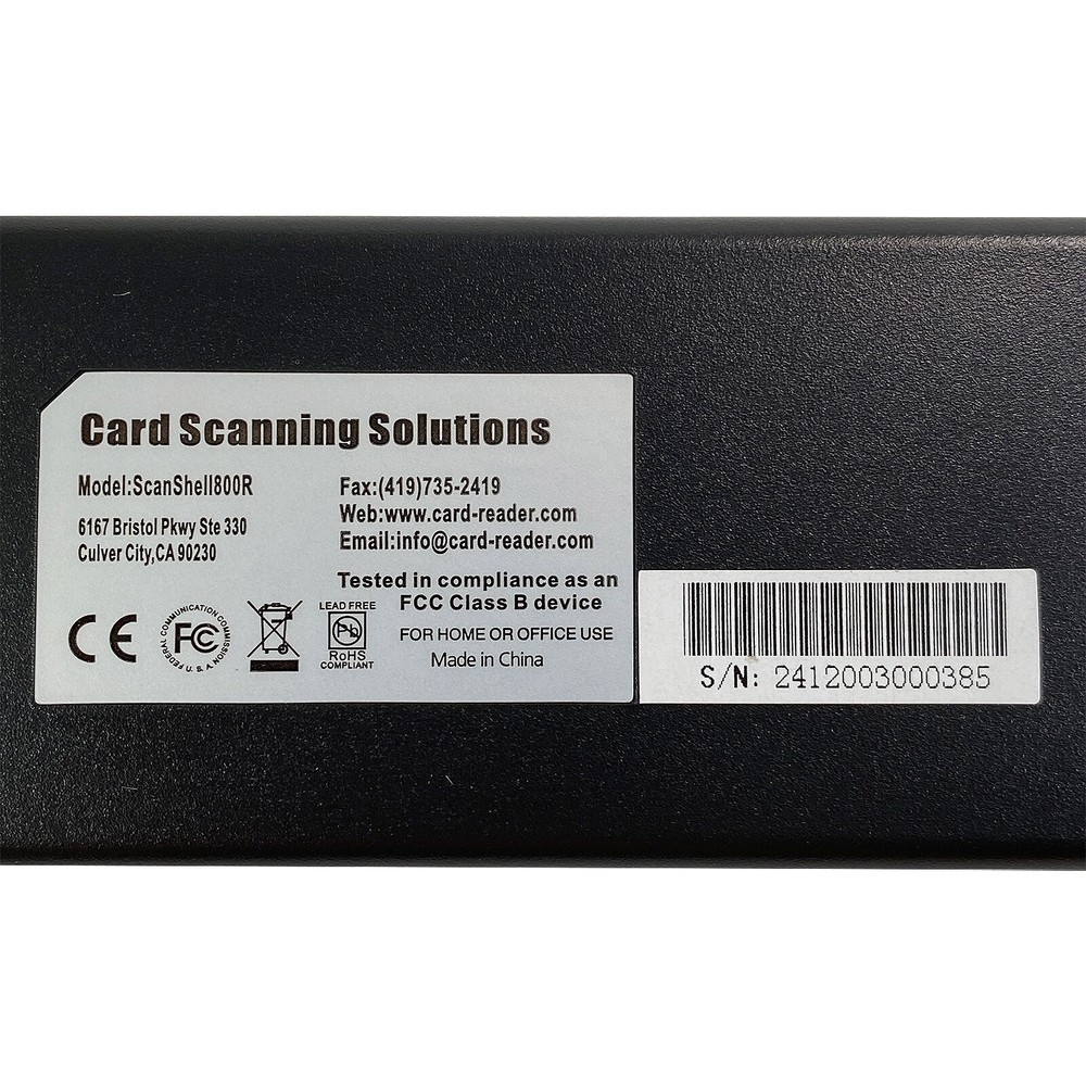 CSSN (Acuant) ScanShell 800R ID Card Document Scanner w/USB Cable TESTED
