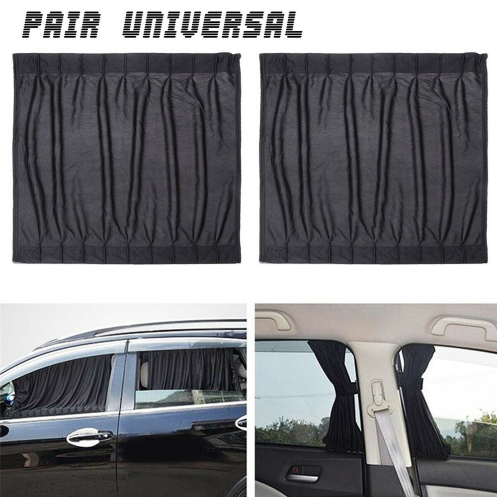 2Pcs Car Side Windows Privacy Curtain UV Sunshade Visor Sun Visor Adjustable