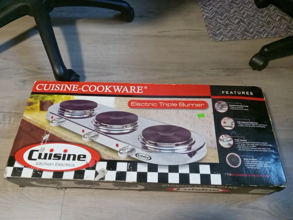 Cuisine Cookware Electric Triple Burner