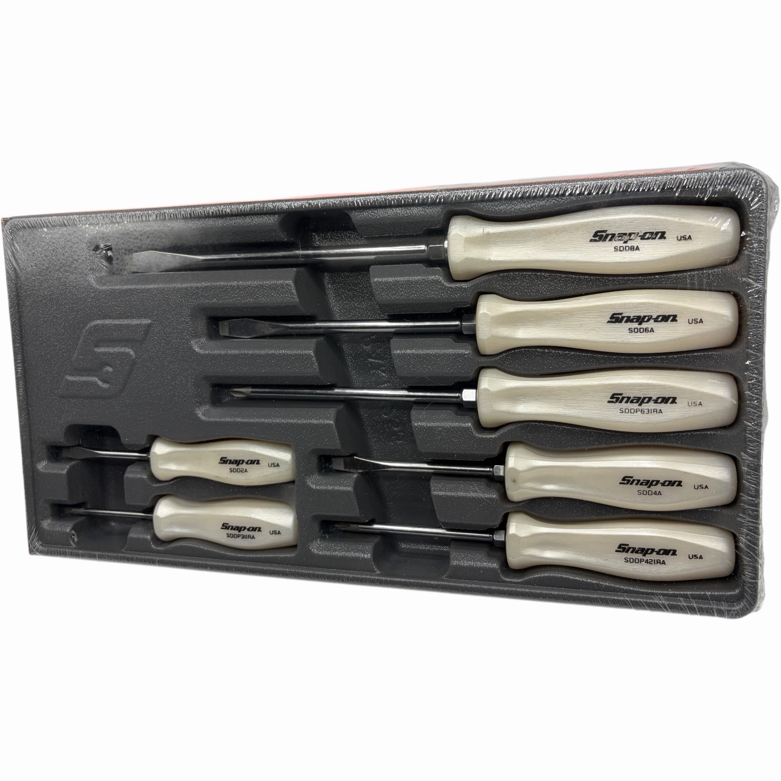 Snap On Tools Pearl White Hard Handle Combination Screwdriver Set SDDX70APW