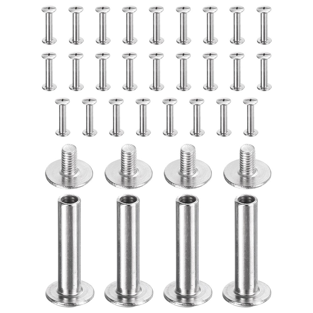 30set Phillips Chicago Screw M3x18mm Binding Post Screw, Silver