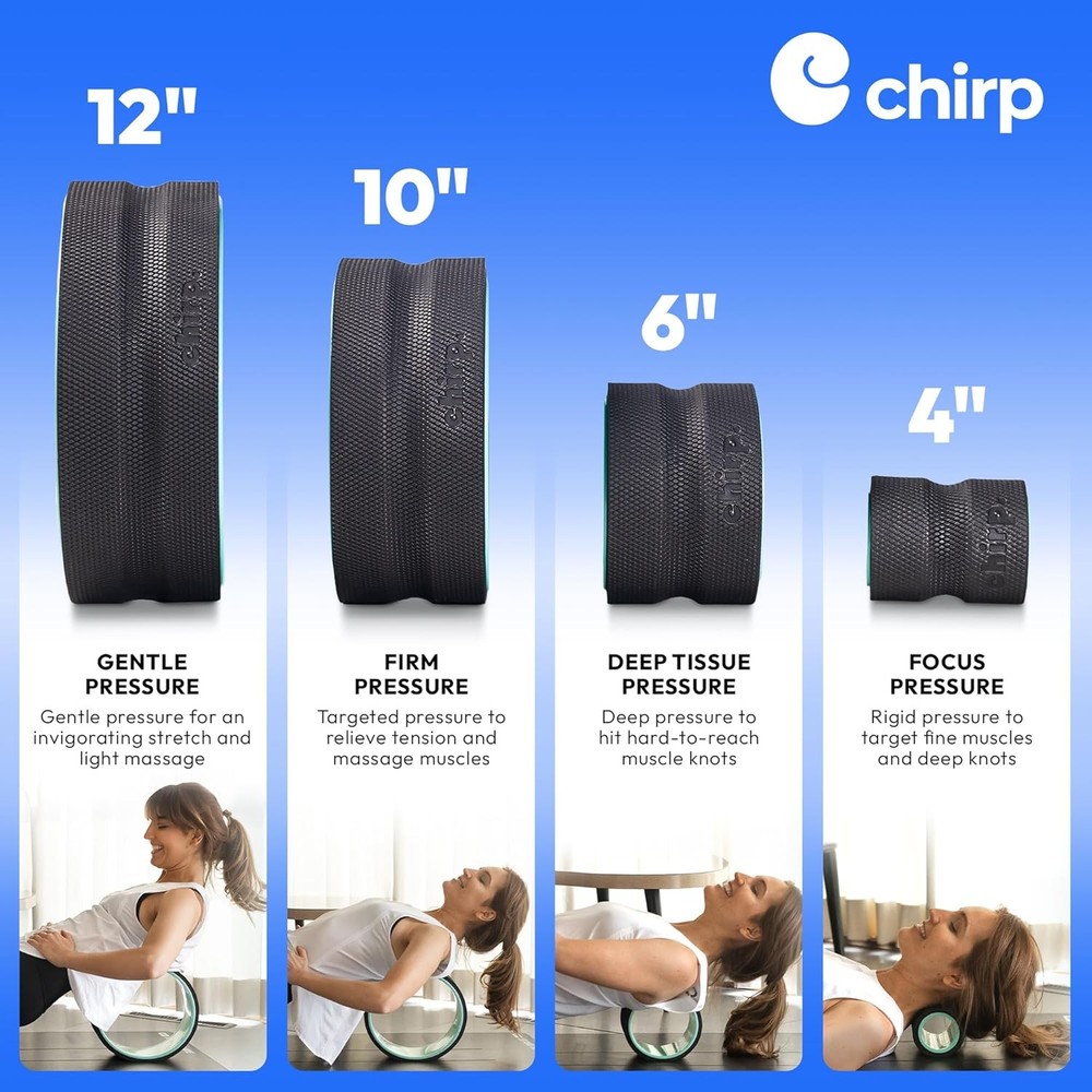 Chirp 4 Pack Mint Foam Roller Wheel for Back Neck