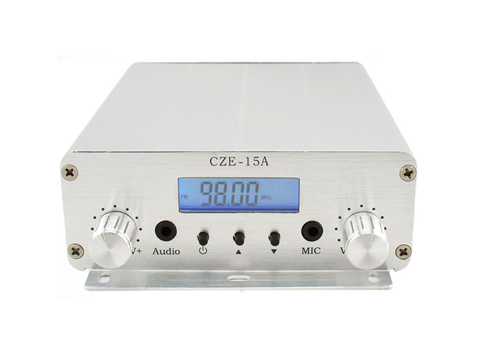 2/15W FM Radio Transmitter Broadcast Wireless Stereo Station 88-108Mhz CZE-15A