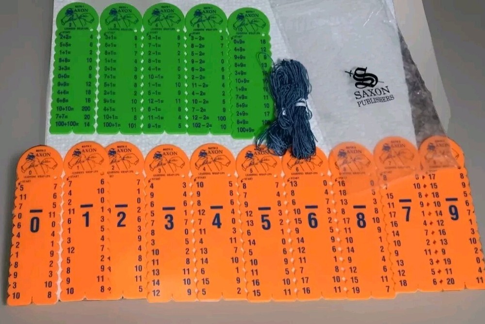 New MATH Wrap Ups Saxon Learning Addition Subtraction 0 - 9 & Extras Class Home