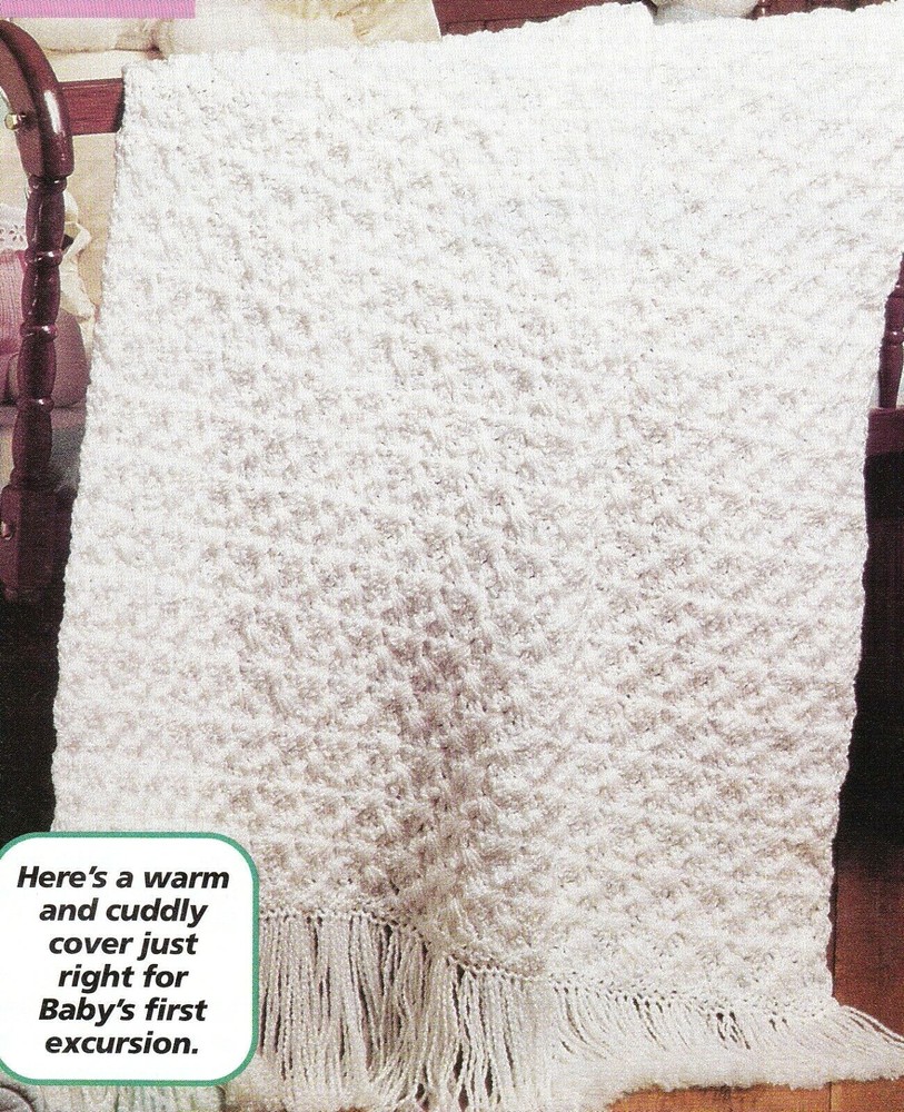 CUDDLY Tender Touch Baby Afghan/Crochet Pattern INSTRUCTIONS ONLY