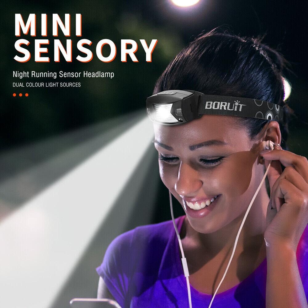 USB Rechargeable LED Headlamp Flashlight Headlight Head Torch Waterproof Sensor