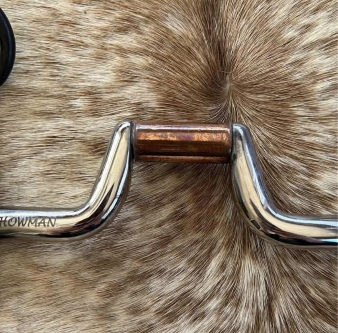 5” Mouth Hinge Port Medium Shank Copper Roller Horse Bit