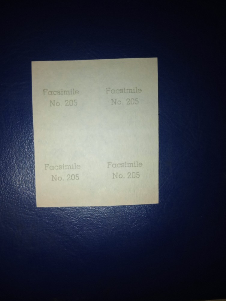 (4) Uncut CSA Confederate States Five Cent Stamps Facsimile #205