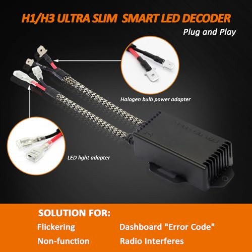 Canbus Decoder Kits Compatibility Anti Flickering Resistor Warning H8 H9 H11