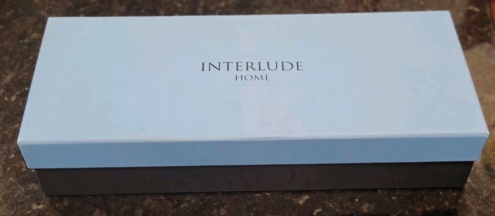 Natural Horn Salad Server Set- Interlude Home-original box