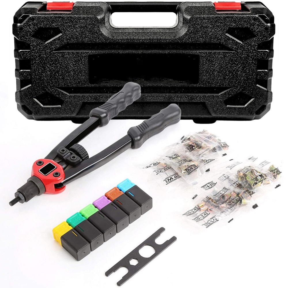 Rivet Gun Kit Rivnut Thread Setting Tool Nut Setter NutSert Metric SAE Riveting