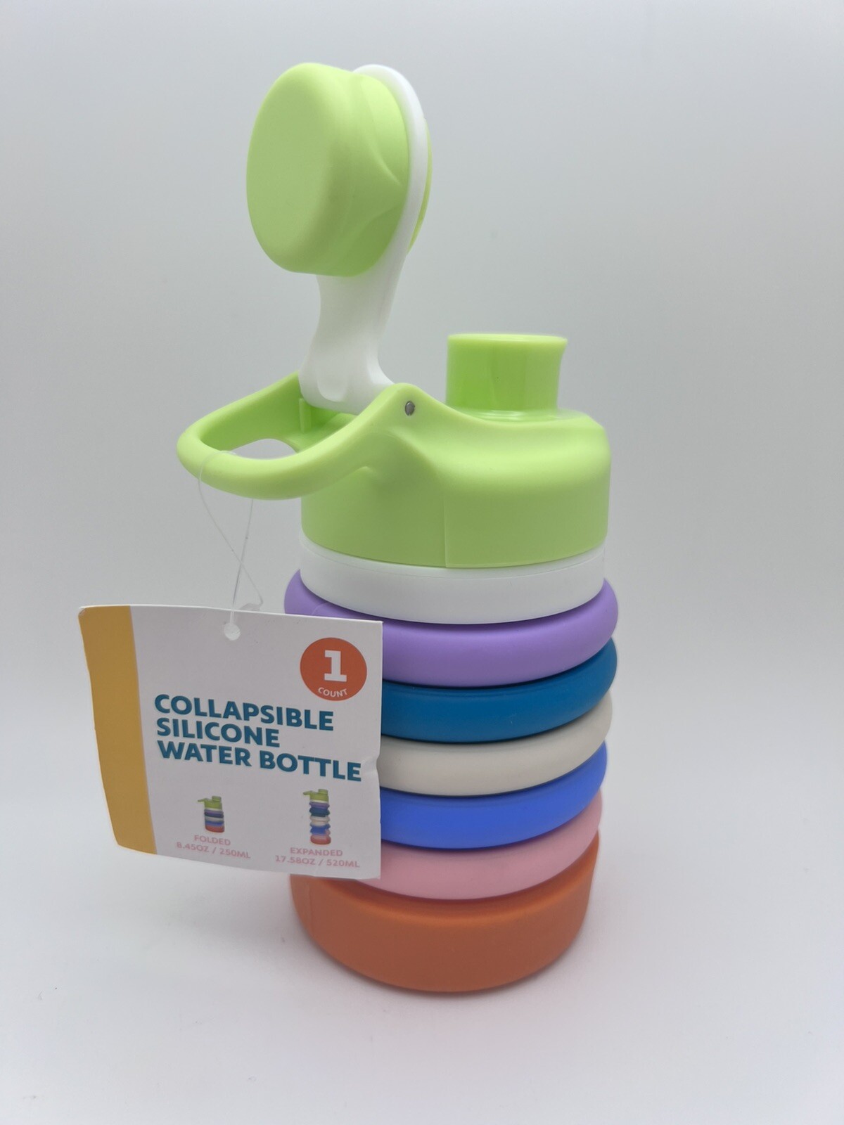 Collapsible Water Bottle Target Bullseye Playground Multicolor