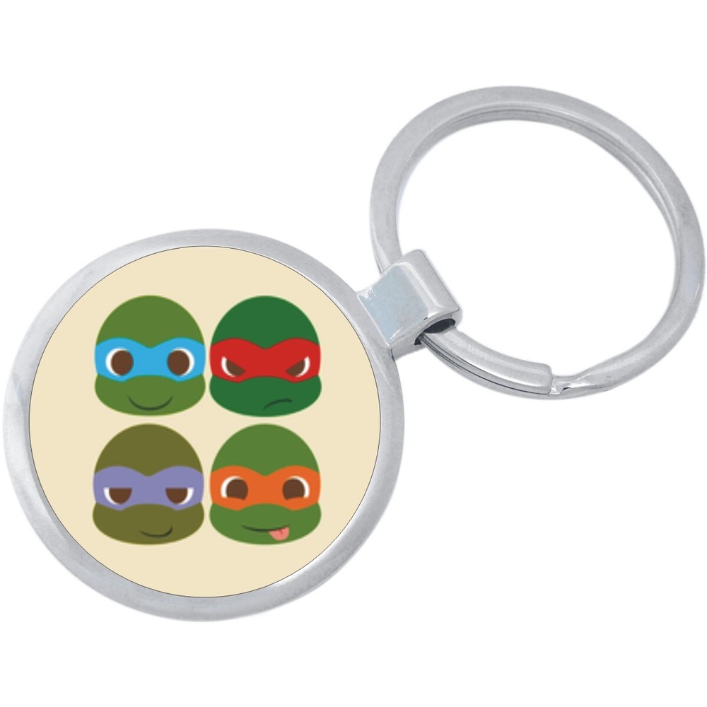 Ninja Turtles Keychain - Includes 1.25 Inch Loop for Keys or Backpack