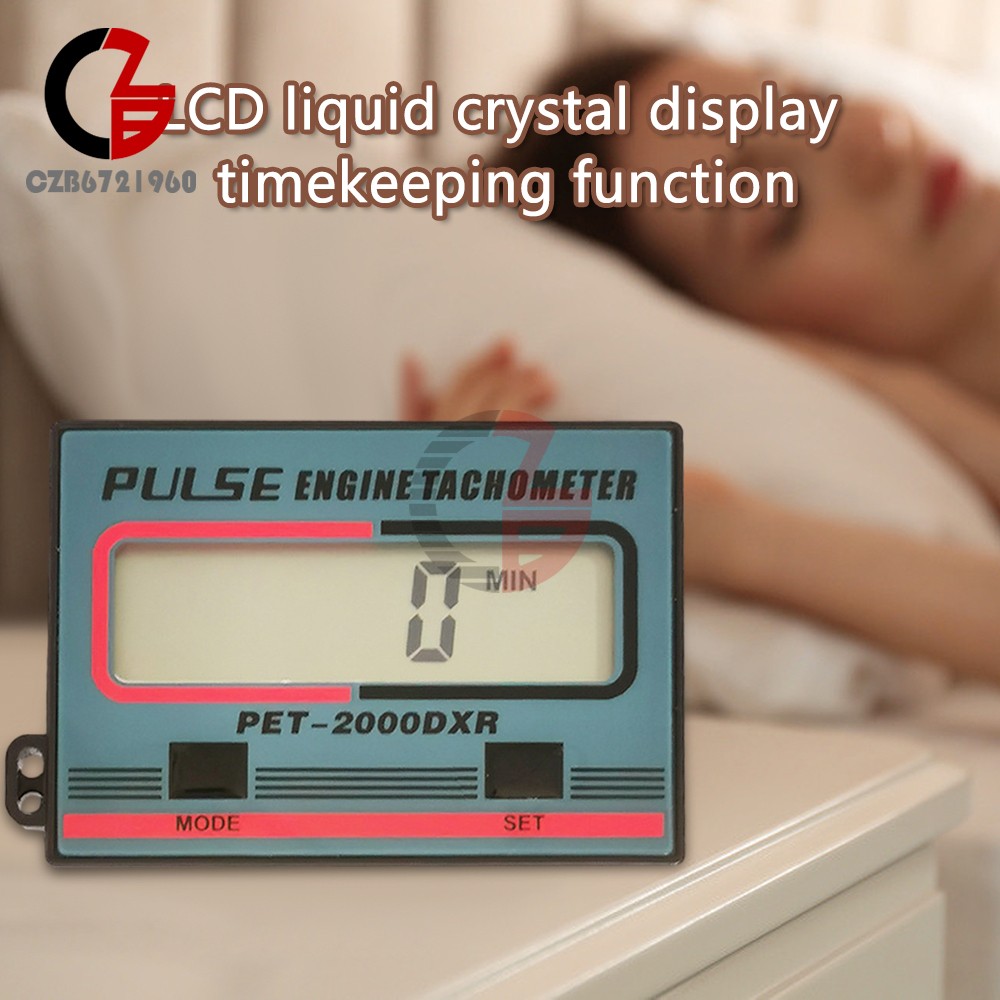 Digital 1~99999 minutes Meter Tachometer Pulse Engine Gauge Inductive RPM Timer