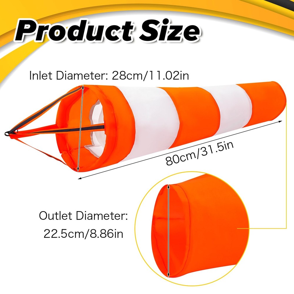 Wind Socks for Outside, Heavy Duty Wind Direction Indicators with Reflective ...