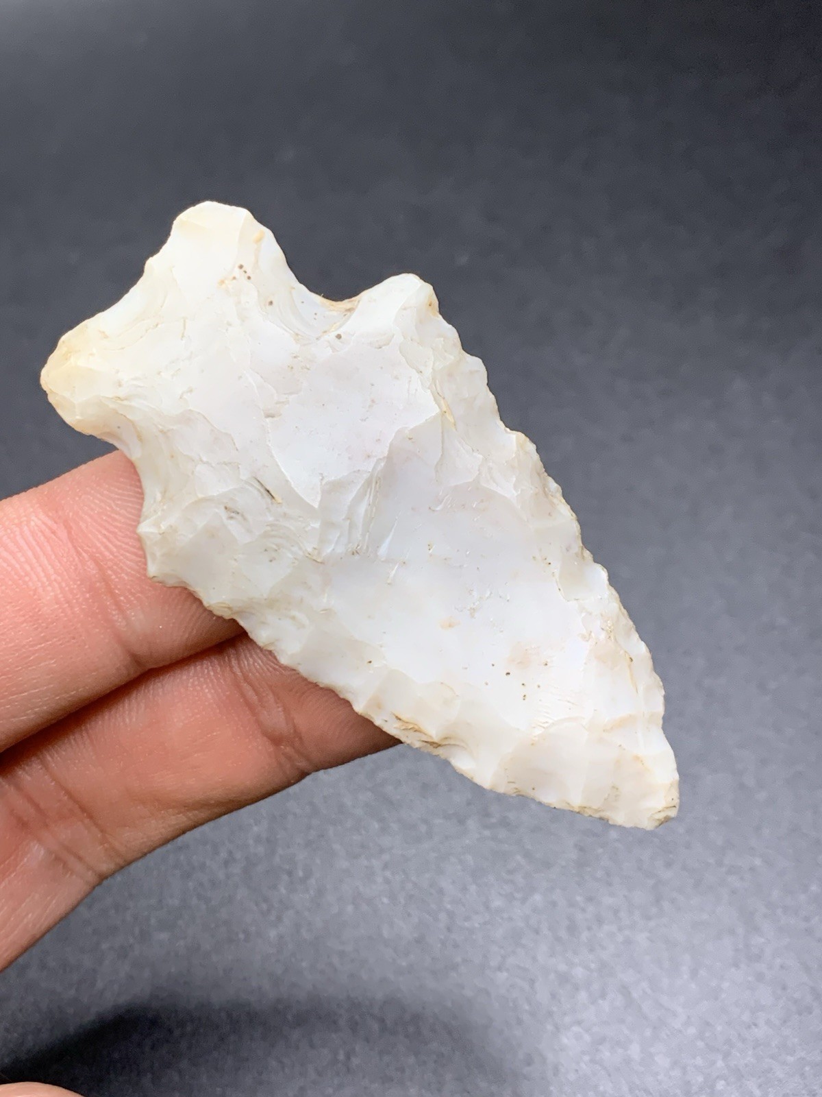 Authentic Heavy Duty Arrowhead From Ohio 2 1/4 Inch Semi Translucent Flint Ridge