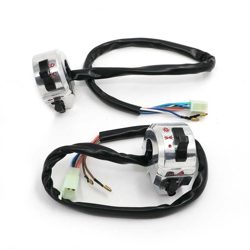 7/8" Motorcycle Chrome Handlebar Horn Turn Signal Light Switch Control Universal