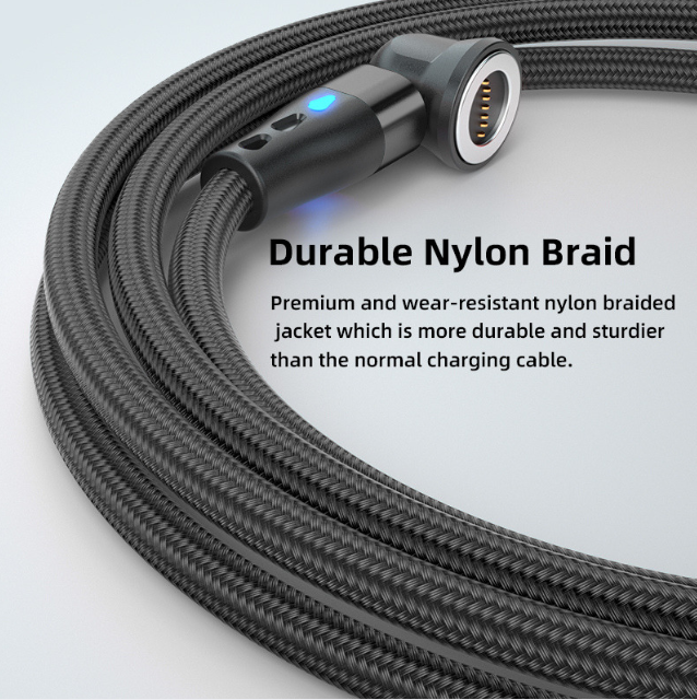 3 Pack Magnetic Micro USB Fast Charging Cable For Android Samsung Charger Cord