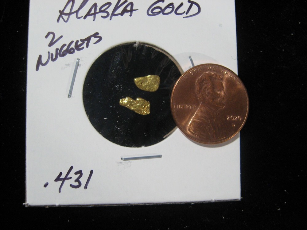 ALASKA GOLD 2 NUGGETS .431 GRAM
