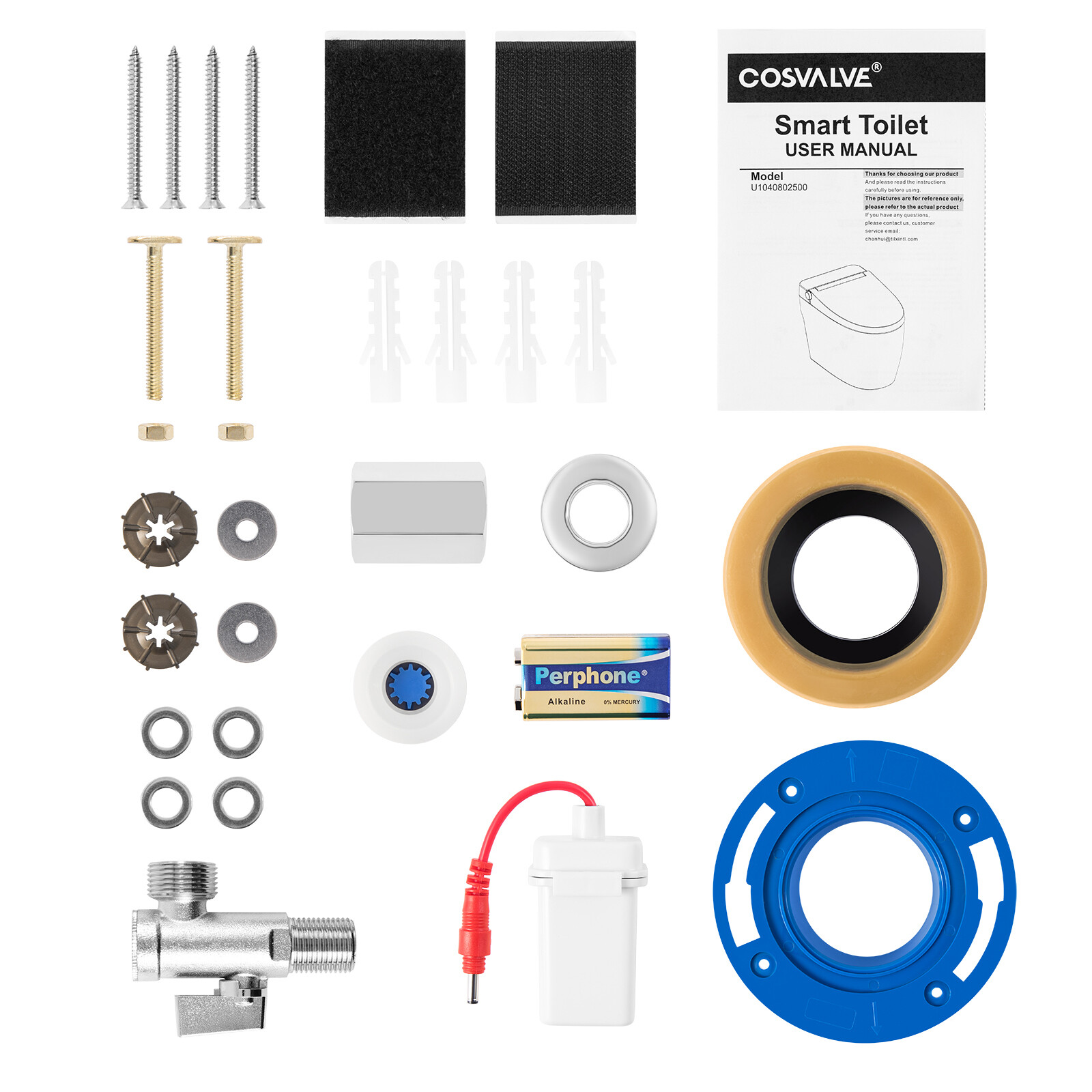 One Piece Electronic Smart Toilet Heat Auto Flush Foot Sensor Night Light