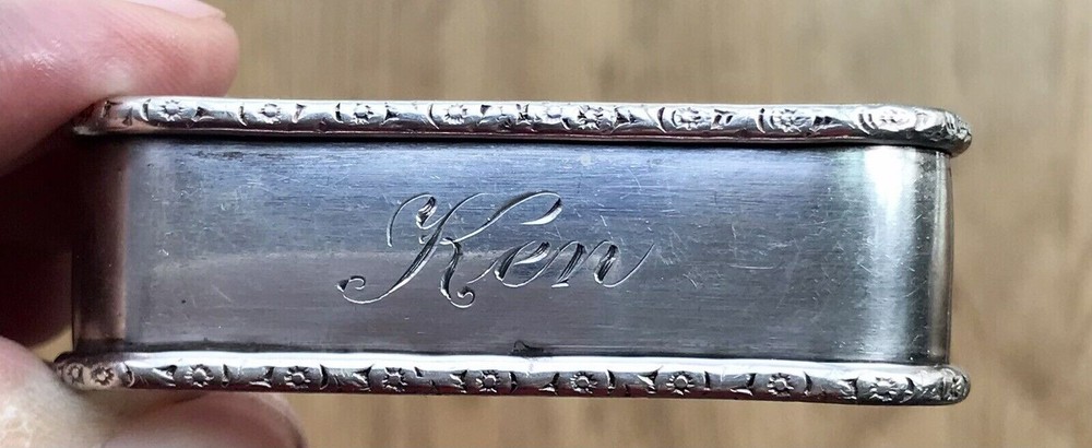Vintage Webster Sterling Silver Napkin Ring "Ken" name engraving